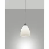 FABAS LUCE Glas pendellampa PROVENZA, dimbar, Vitt / opal, Vardagsrum / matsal, Glas, Modern, Pendellampa