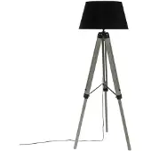 Atmosphera Dekorationslampetoršers RUNO stående lampa med skärm - svart, höjd 145 cm
