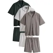 Next Hemmadräkt taupe / ljusgrå / mörkgrön