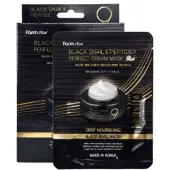 Farm Stay Black Snail & Peptide 9 Perfect Cream Mask 10ea+RANDOM GIFT