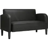 vidaXL Loveseat soffa svart 110 cm konstläder