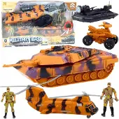 Leantoys militärt set militär tank helikopter flygplan fallskärm ljud