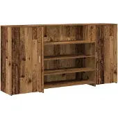 vidaXL Receptionsdisk grå sonoma 200x50x103,5 cm konstruerat trä