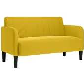 vidaXL Loveseat soffa gul 109 cm sammet