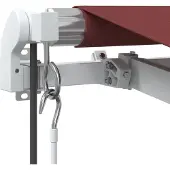 vidaXL Markis automatiskt infällbar vinröd 500x350 cm