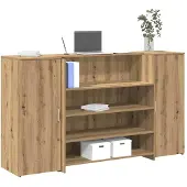 vidaXL Receptionsdisk artisan ek 180x50x103,5 cm konstruerat trä