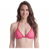 HUGO Triangle bikini top with stacked logos