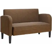 vidaXL Loveseat soffa brun 110 cm konstläder