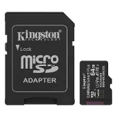 Kingston Micro SDXC minneskort + adapter 64GB | Klass 10 | Canvas Select Plus Gen3
