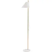 Louis Poulsen LED golvlampa Yuh Brass, dimbar, Vitt / opal, Vardagsrum / matsal, Aluminium / grå / zink, Design, LED-golvlampa