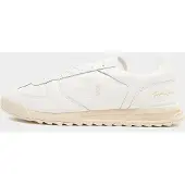 Ralph Lauren för män. 809P13089001 Varick vita lädersneakers (43), Hud, Karta, Nyckelband, Casual