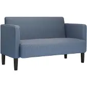 vidaXL Loveseat soffa blå 109 cm manchestertyg