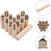 vidaXL Nummerkubb set trä