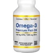 California Gold Nutrition , Omega-3, Premium Fiskolja, 240 Fiskgelatinsågkapslar