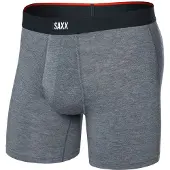 Saxx - Vandringskläder - Vibe Xtra Soft Comfort BB Fly Dark Grey Heather för Unisex - Storlek S