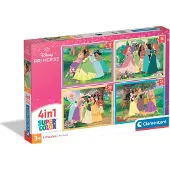 Clementoni Princess 4 In 1 Progressive Pussel 6 Bitar