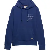 Superdry för män. M2014716A Huvtröja 1954 Company Relaxed, blå (M), Casual, Bomull