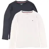 Tommy Hilfiger 2 Pack Signature Jersey Long Sleeve Lounge T-Shirts
