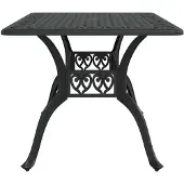 vidaXL Trädgårdsbord, Svart, 150X90X72 Cm, Gjutaluminium