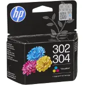 HP Bläck 302/304 Original Single Cyan, Magenta, Gul B7RT6AE