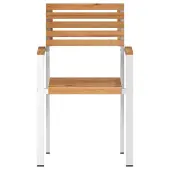 vidaXL Trädgård Stol 6 pcs Olivenatur Massivt teakträ
