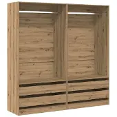 vidaXL Garderob ek 100x50x200 cm konstruerat trä