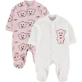 Emporio Armani Onesie - 2-pack - Rosa/Vit - - 1 år (80) - Onesie