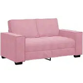 vidaXL Soffa 2-sits rosa 160x78x84 cm sammet