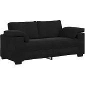 vidaXL Loveseat soffa svart 180x77x82 cm sammet