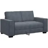 vidaXL 2-sitssoffa mörkgrå 160x78x84 cm sammet