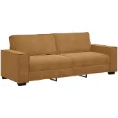 vidaXL 3-sitssoffa brun 220x78x84 cm sammet