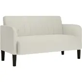 vidaXL Loveseat soffa creme 109 cm sammet