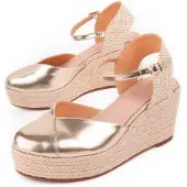 Montevita Wedge Espadrille Balenci3 Guld