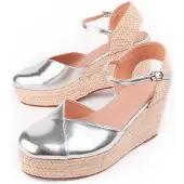 Montevita Wedge Espadrille Balenci3 Silver