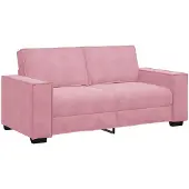 vidaXL Soffa 2-sits rosa 180x78x84 cm sammet