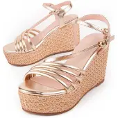 Montevita Sandalia De Cuña Para Mujer. Salia10 103011 41 gyllene