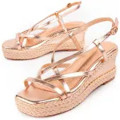 Montevita Sandalia De Cuña Para Mujer. Salia5 102970 36 gyllene