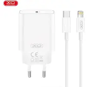 XO USB-Laddare med USB-C PD 20W + USB-C till Lightningkabel