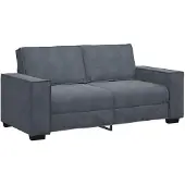 vidaXL Soffa 2-sits mörkgrå 180x78x84 cm sammet