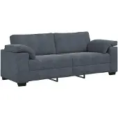 vidaXL 3-sitssoffa mörkgrå 220x77x82 cm sammet