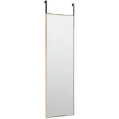 vidaXL Dörrspegel guld 30x100 cm glas och aluminium