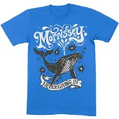 Ginza.se Morrissey: Unisex T-Shirt/Never Giving In/Whale (Blue) (X-Large)
