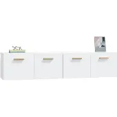 vidaXL Väggskåp 2 st vit 80x35x36,5 cm konstruerat trä