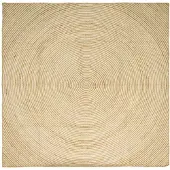 vidaXL Matta Naturlig och vit 240 x 240 cm Jute