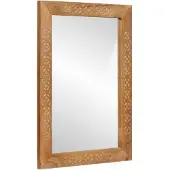 vidaXL Badrumsspegel med spegel Ljusbrun 70 x 50 x 2,5 cm