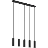 QAZQA Modern pendellampa svart 5-ljus - Jeana