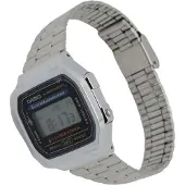 Casio A168WA unisex digital klocka med armband i rostfritt stål