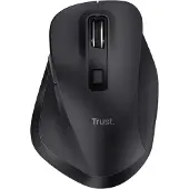 Trust FYDA Ergonomisk mus Trådlös Optisk Svart 6 Knappar 2400 dpi Ergonomisk, Laddningsbara