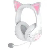 Razer Kraken Kitty V2 trådbundet RGB-headset med kattöron, vitt