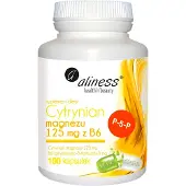 Aliness Magnesiumcitrat 125 mg med B6 (P-5-P) x 100 vegetariska kapslar
